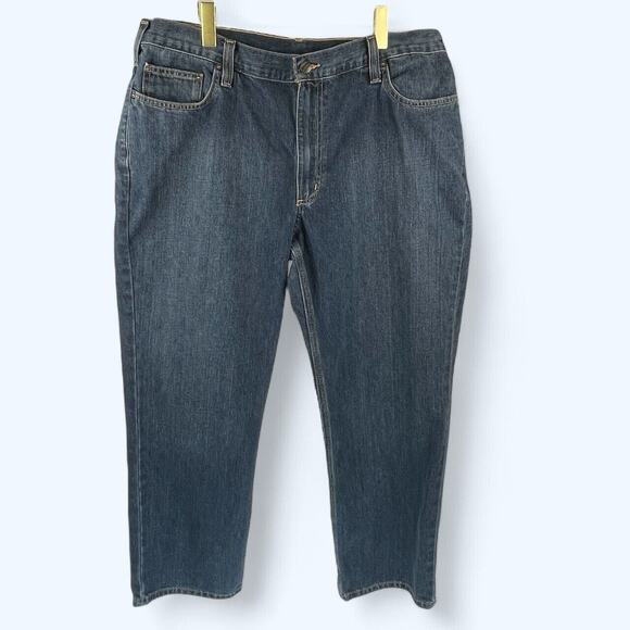 Carhartt Men's Relaxed Fit Jeans Medium Wash 40x30 - Picture 2 of 7